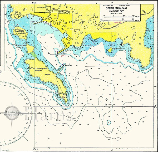 Anchorages of Chios - Oinousses Islands Nautical Chart