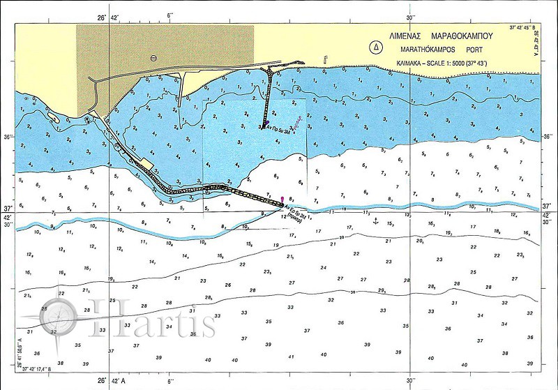 Samos Strait - Samos Bays and Harbours Nautical Chart