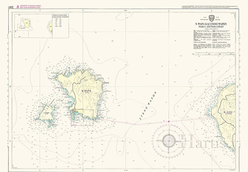 Psara Island & Psara Strait Nautical Chart