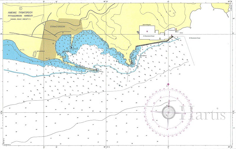 Samos Strait - Samos Bays and Harbours Nautical Chart