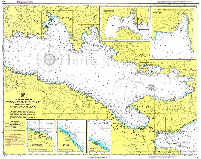 Corinthiakos Gulf Psaromyta C. to Corinthos Canal Nautical Chart