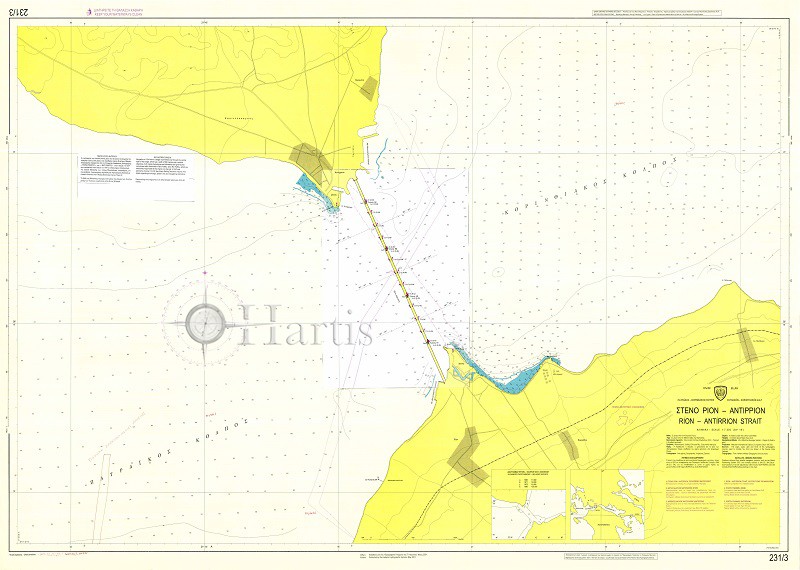 Rion - Antirrion Strait Nautical Chart