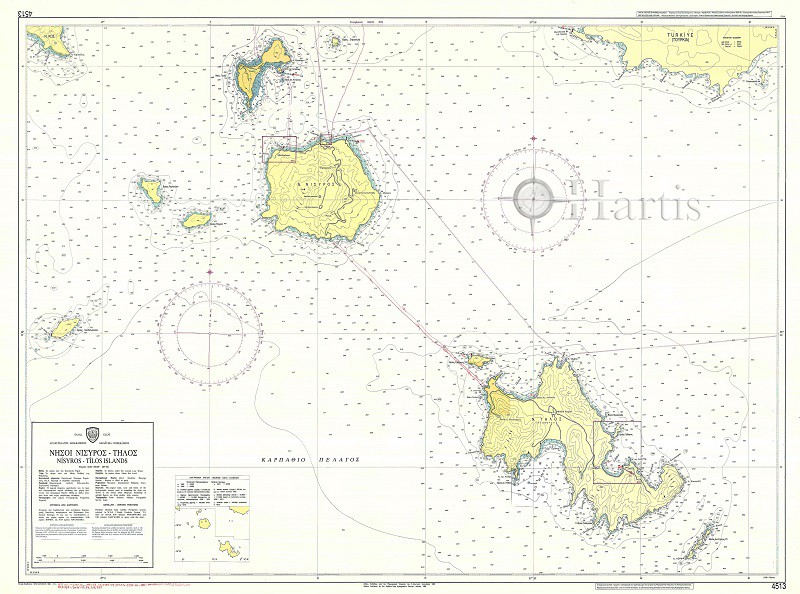 Nisyros Island to Tilos Nautical Chart
