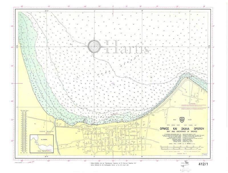 Bay and Anchorage of Oropos (South Evoikos Gulf) Nautical Chart