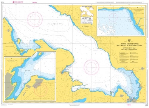 North Evoic Gulf, Cape Arkitsa to Evripos Pass Nautical Chart