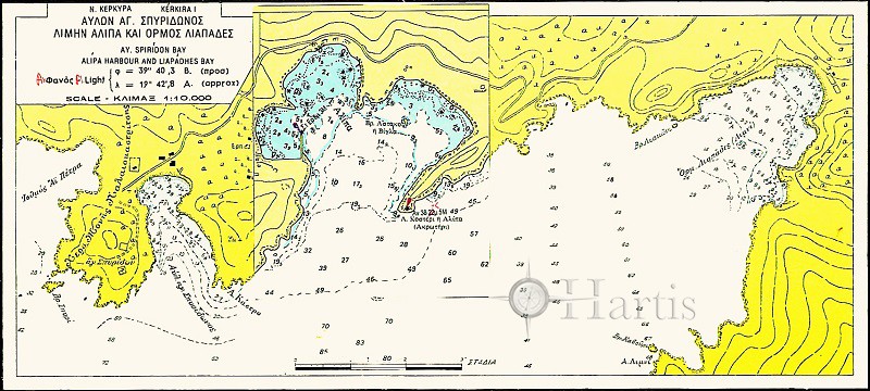 Bays and Anchorages of Kerkyra and Othonoi Island Nautical Chart
