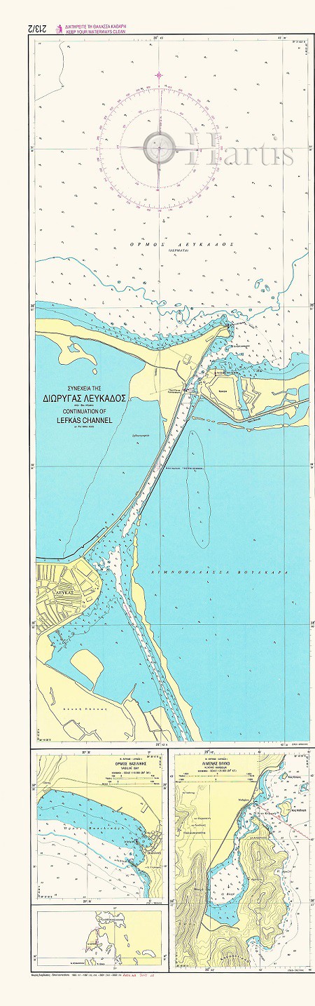 Διώρυγα Λευκάδος, Ναυτικός Χάρτης