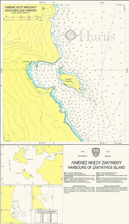 Λιμένες Νήσου Ζακύνθου, Ναυτικός Χάρτης