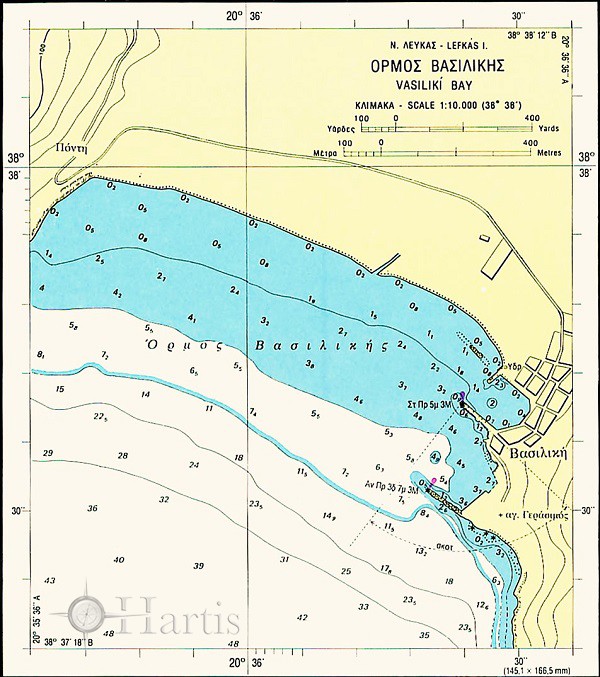 Διώρυγα Λευκάδος, Ναυτικός Χάρτης