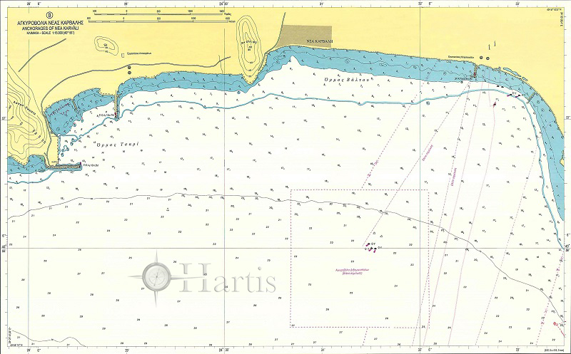Kavala Gulf and Ports Nautical Chart