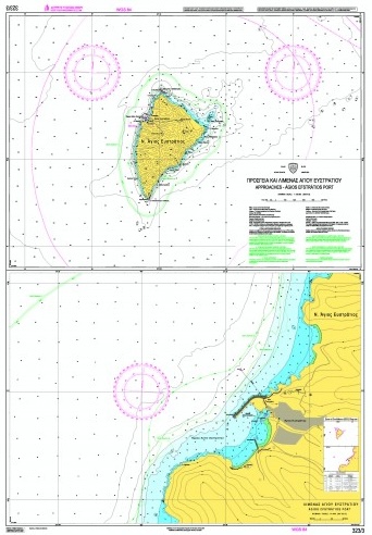 Approaches – Agios Efstratios Port Nautical Chart