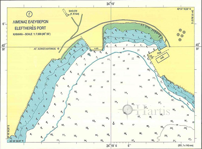 Kavala Gulf and Ports Nautical Chart