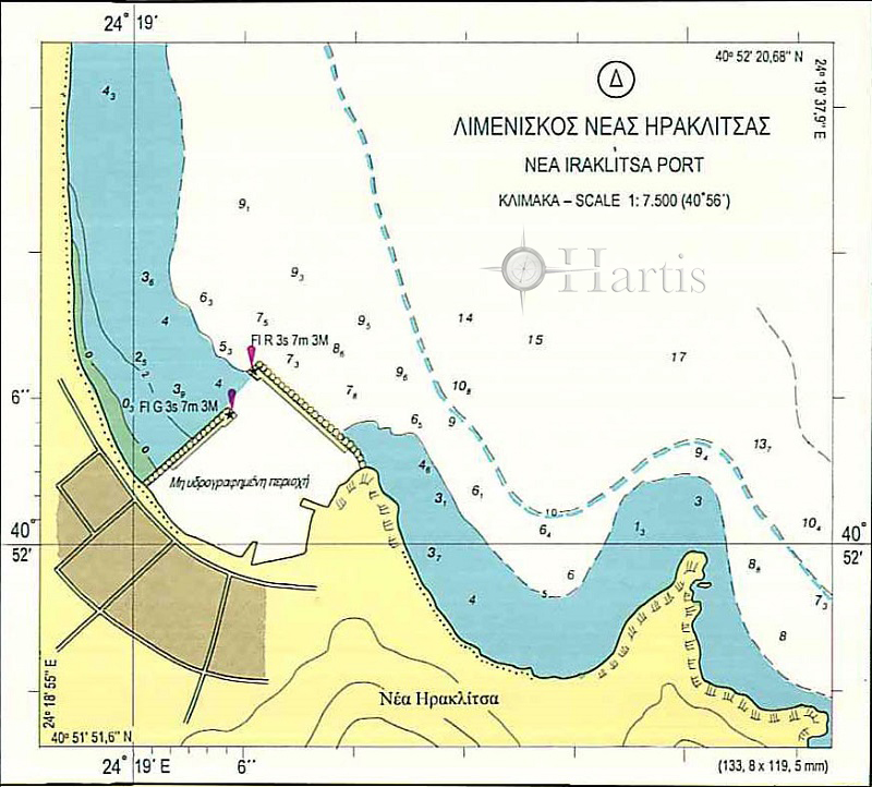 Kavala Gulf and Ports Nautical Chart