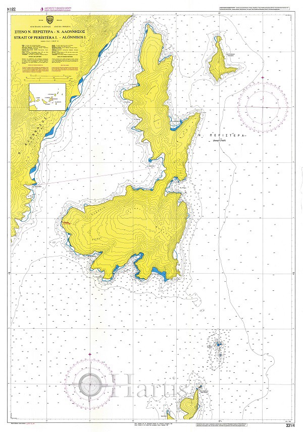Strait of Peristera - Alonissos (Sporades Islands) Nautical Chart
